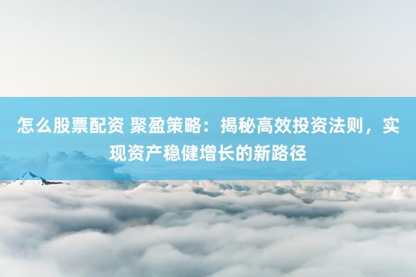 怎么股票配资 聚盈策略：揭秘高效投资法则，实现资产稳健增长的新路径