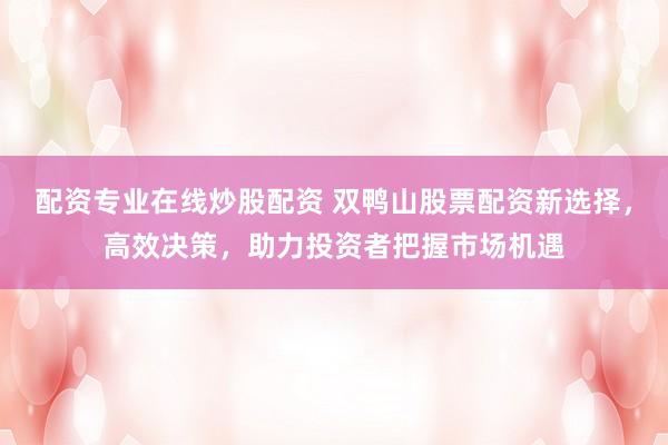 配资专业在线炒股配资 双鸭山股票配资新选择，高效决策，助力投资者把握市场机遇
