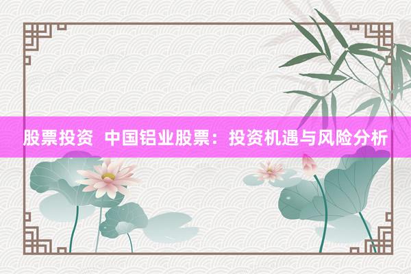 股票投资  中国铝业股票：投资机遇与风险分析