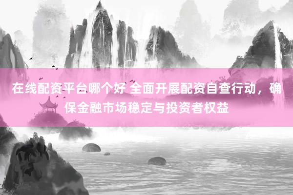 在线配资平台哪个好 全面开展配资自查行动,确保金融市场稳定与投资者权益