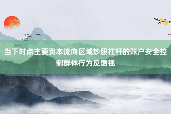 当下时点主要资本流向区域炒股杠杆的账户安全控制群体行为反馈视