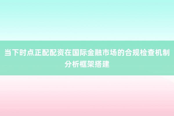 当下时点正配配资在国际金融市场的合规检查机制分析框架搭建