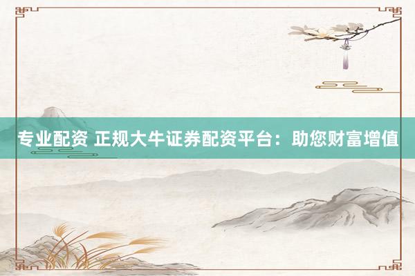 专业配资 正规大牛证券配资平台：助您财富增值