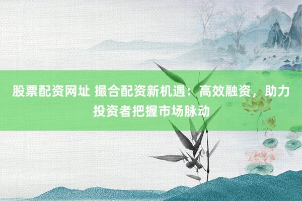 股票配资网址 撮合配资新机遇:高效融资,助力投资者把握市场脉动